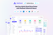 MatDash Tailwind React Admin Theme, a React Template by AdminMart (Thumbnail 1 of 7)