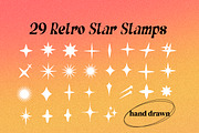 25+ Procreate retro star stamp brush, a Brush Add-On by laura.design (Thumbnail 2 of 4)