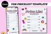 Y2K PRICE LIST Canva Template, a Social Media Template by PLANETSEL (Thumbnail 1 of 4)