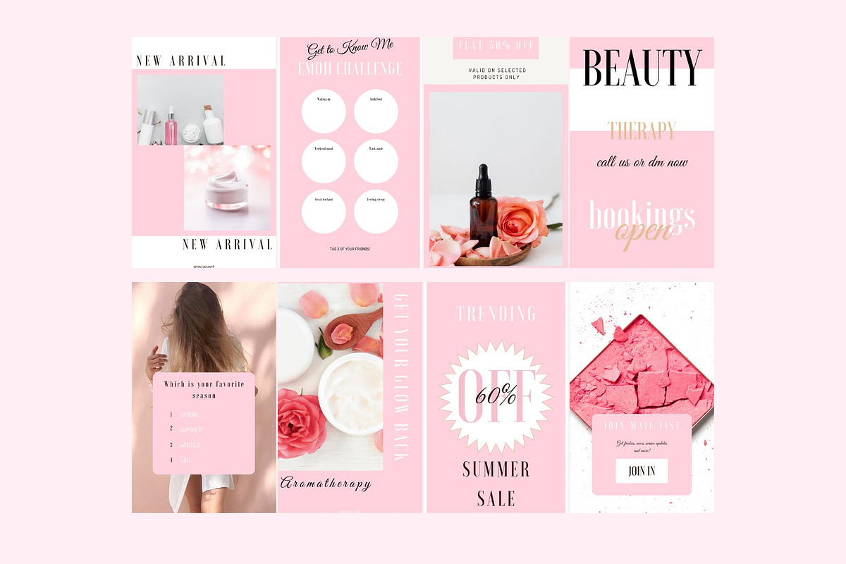 Beauty Instagram Templates Canva, a Social Media Template by Deepa Template Studio (Photo 6 of 19)