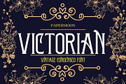 Victorian - Vintage Display Font, a Serif Font by PaperMoon (Thumbnail 1 of 4)