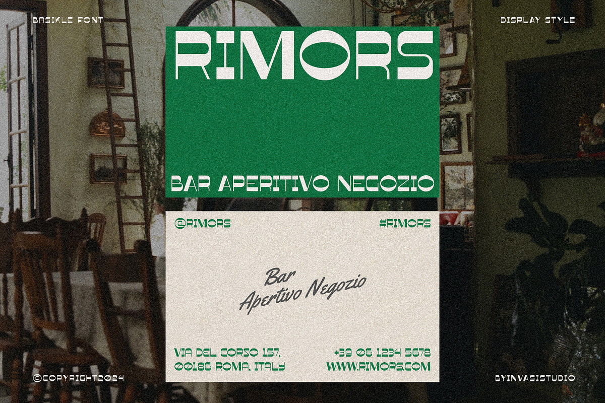 Basikle - Retro Reverse Contrast, a Sans Serif Font by Invasi Studio (Photo 8 of 11)