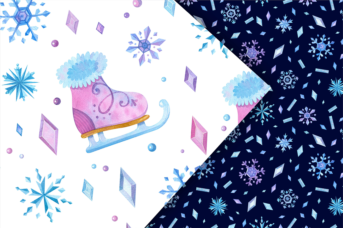 Frozen Tale Clipart & Patterns, an Illustration by Valin Malin (Photo 6 of 11)