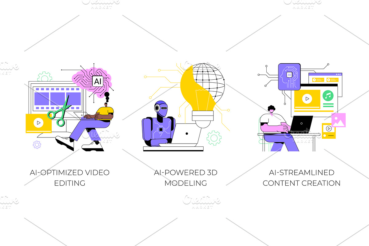 AI Technology in Art and Creativity, a Technology Illustration by Visual Generation