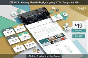 Material Design Agency HTML Theme, a Bootstrap Template by Themeplaza