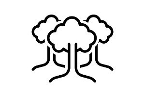Trees greenstuff black icon, an Outline Icon by Creative priyanka