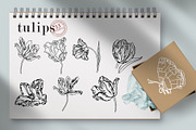 Flowers Line Hand Drawn, a Decorative Illustration by LanaDzi (Thumbnail 8 of 10)