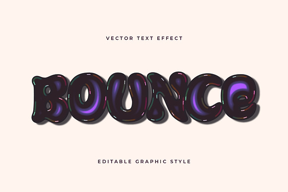 Glossy Dark Inflated Text Effect preview 3