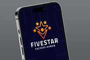 Five Star - Success Human Logo, a Branding & Logo Template by Design_Planet (Thumbnail 1 of 4)