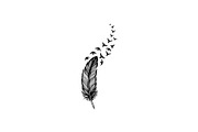 Boho Feather Silhouette Vector, an Object Graphic by jahid234 (Thumbnail 30 of 51)