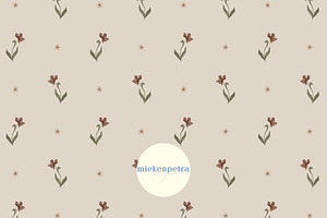 Vintage Ditsy Watercolor Floral
