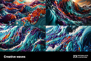 Creative waves. 23 images, a Decorative Illustration by Handmadefont (Thumbnail 4 of 9)