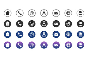 Contact icons. Information business, a Background Graphic by Valerie Bodnar