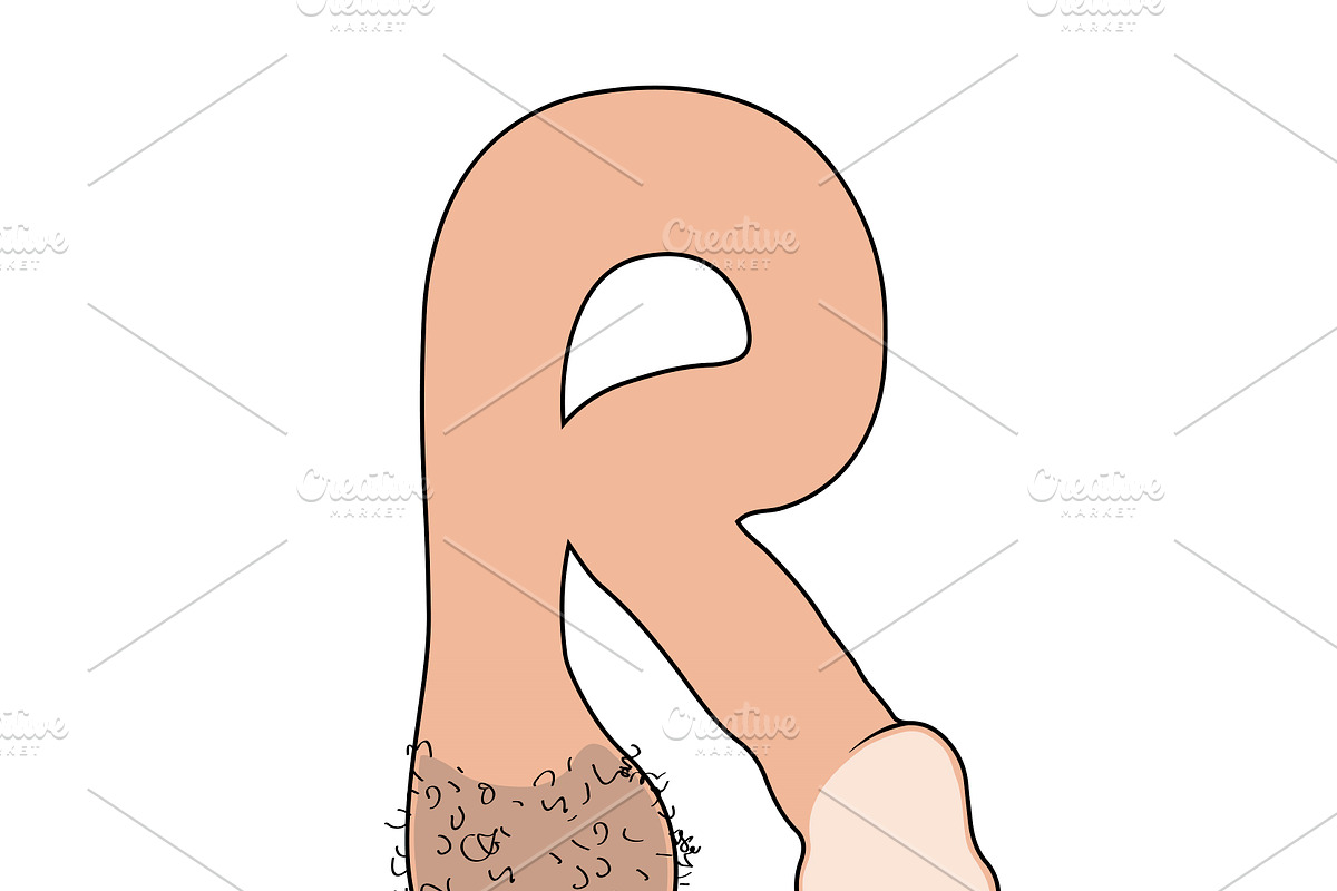Vector Beige Penis Alphabet Numbers, an Object Graphic by Watercolor_Vector Graphic (Photo 10 of 10)