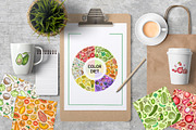 Color diet infographics and patterns, a Food Illustration by Artspace (Thumbnail 1 of 6)