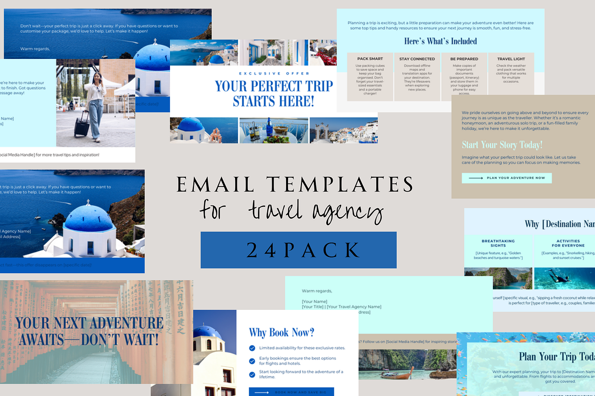 TRAVEL AGENCY EMAIL TEMPLATES, a Marketing Template by Daring Digies (Photo 2 of 8)