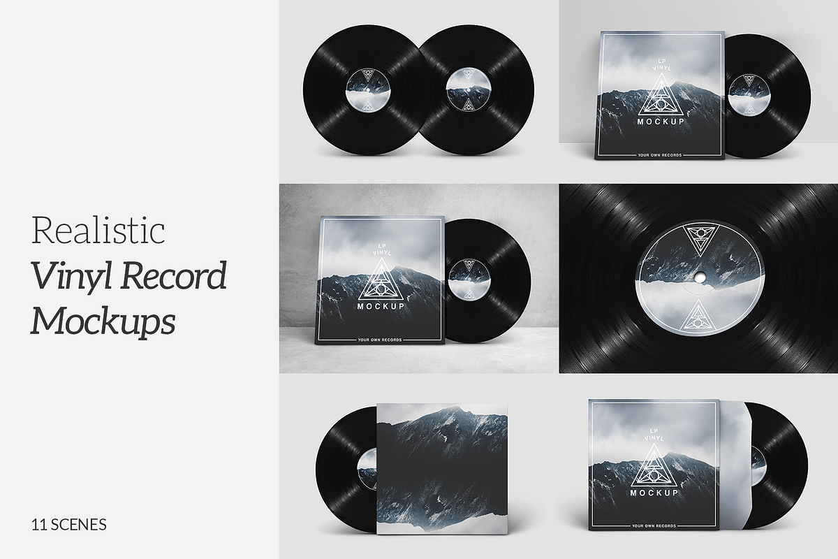 Vinyl Record Mockups Pack, a Product Mockup by Mint Mockups (Photo 1 of 8)