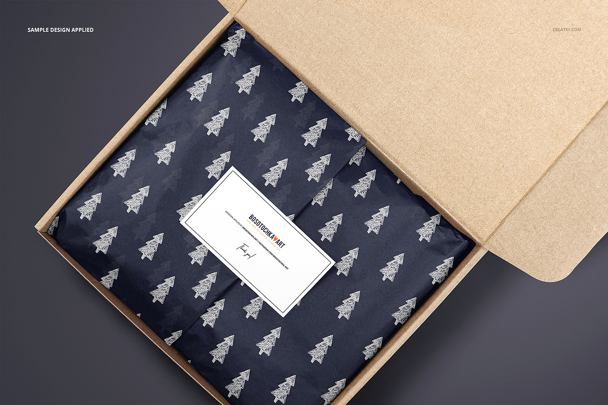 Mailer Box Tissue Paper Mockup Set, a Packaging Mockup by creatsy5 (Photo 7 of 13)