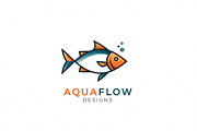 Aqua Flow Fish, a Branding & Logo Template by Logocreative (Thumbnail 2 of 2)