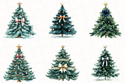 Coquette Christmas Tree Clipart, an Illustration by OK Design (Thumbnail 3 of 5)