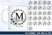 Floral Alphabet Monogram Letter SVG, a Graphic by D2PUTRI (Thumbnail 6 of 27)