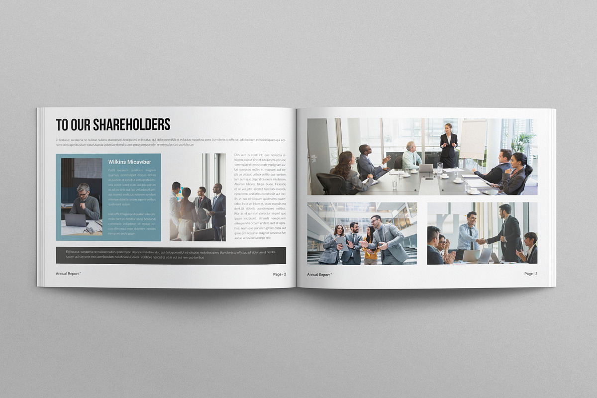 Annual Report Template Landscape, a Brochure Template by E-Type (Photo 2 of 7)