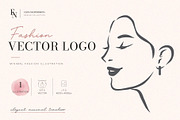 Minimal Female Face Logo Vector, a Branding & Logo Template by Elena Naumchenkova (Thumbnail 1 of 3)