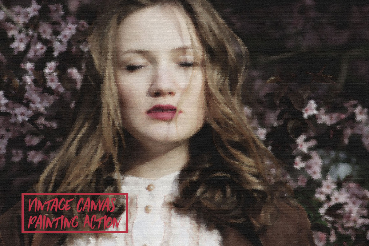 Vintage Canvas Painting PS Actions preview 3