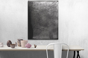 Gray textured background.