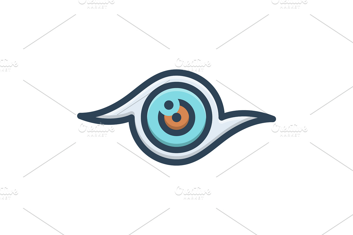 Eyed look color icon, a Duotone Icon by Creative priyanka