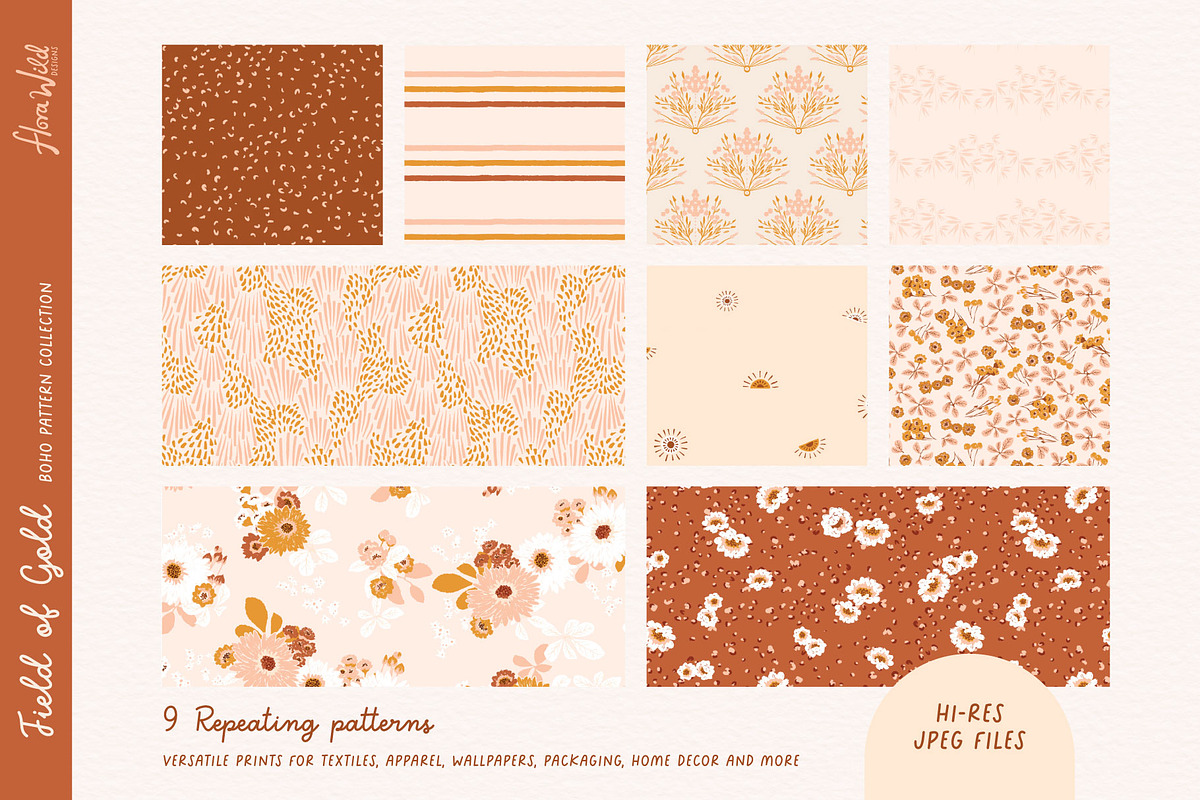 Boho Pattern Collection, a Pattern Graphic by Flora Wild Designs (Photo 6 of 6)