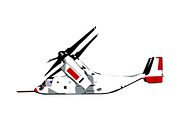 Tilt rotor aircraft design template, a Transportation Illustration by Sumberpangan (Thumbnail 1 of 3)