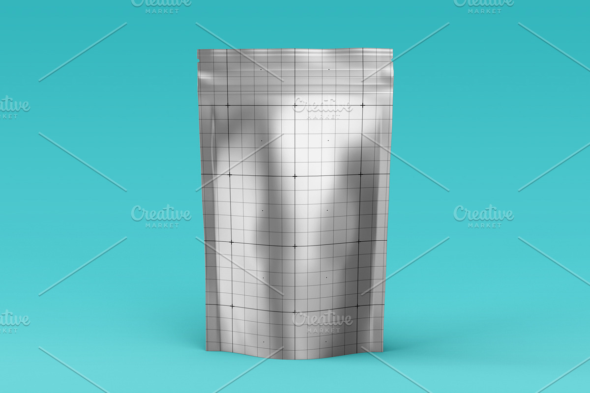 Aluminum Coffee Pouch Package Mockup, a Packaging Mockup by Ram Studio LLC (Photo 6 of 12)