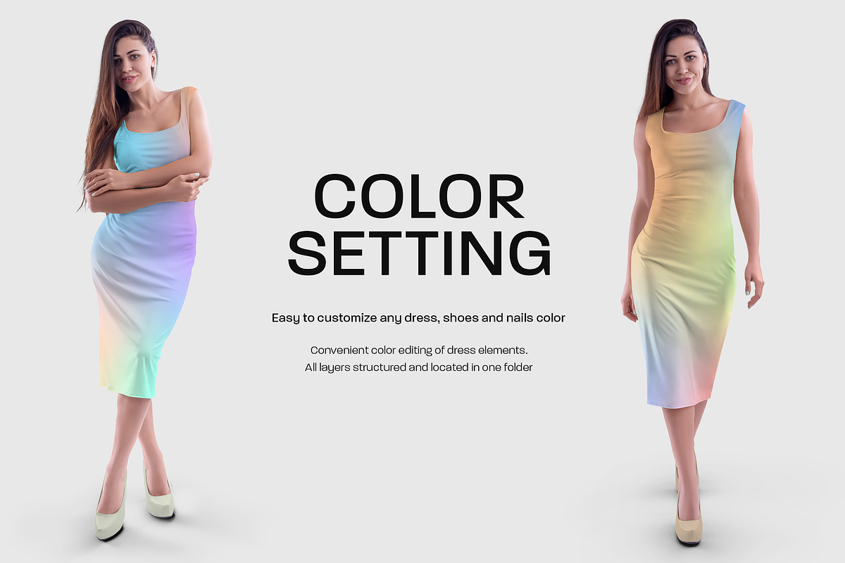 11 Women's Tight Dress Mockups, an Apparel Mockup by Grow Design Craft Studio (Photo 2 of 6)