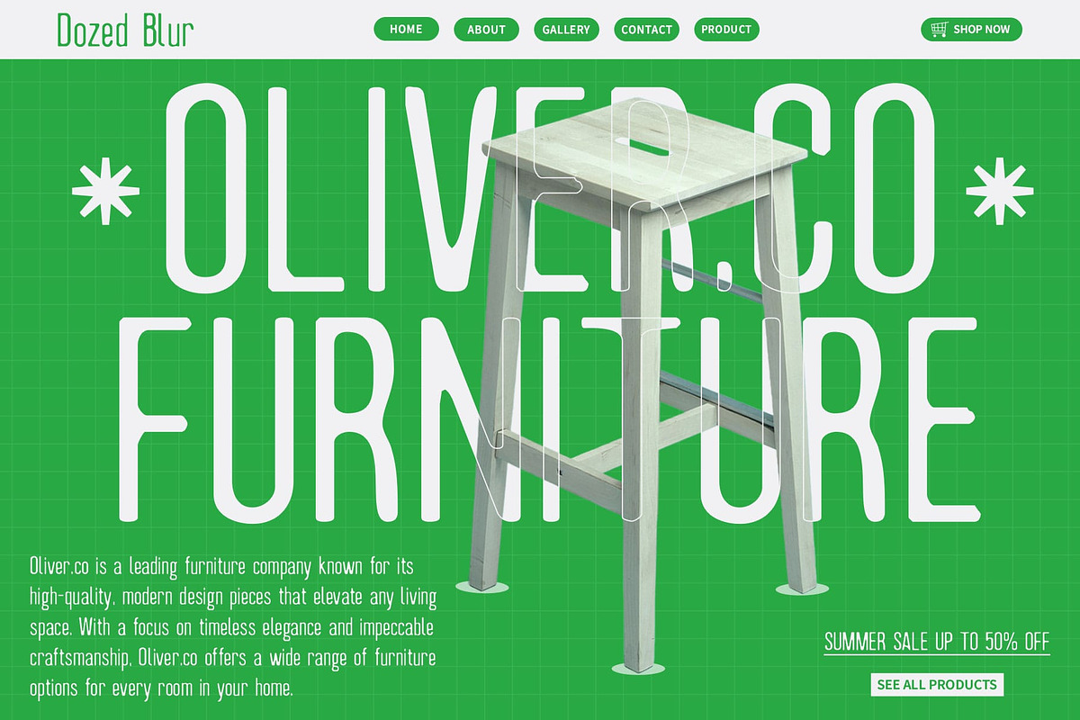 Dozed Blur, a Sans Serif Font by Craft Supply Co. (Photo 7 of 8)
