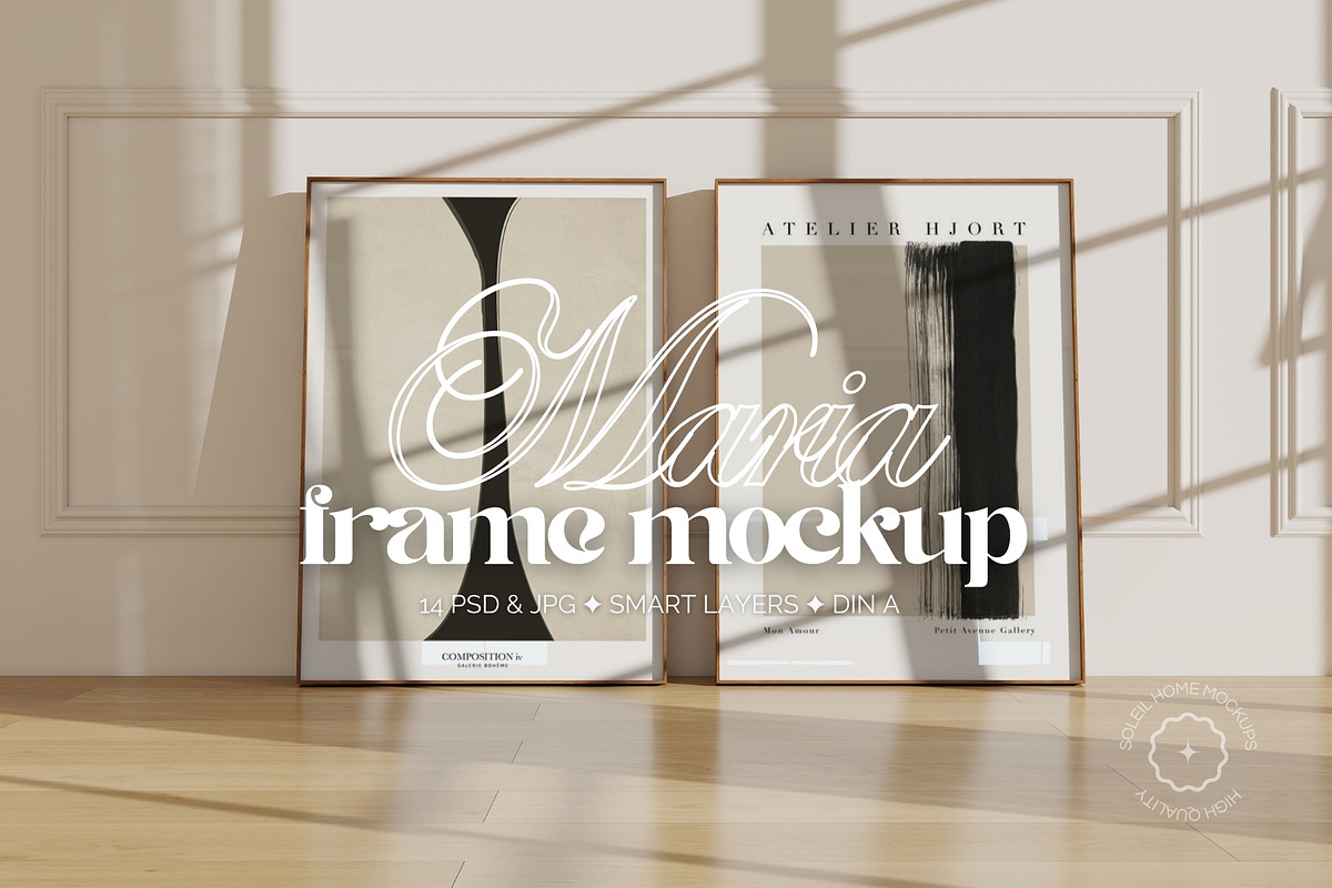 MARIA | Minimalist Frame Mockup Set, a Household Mockup by SoleilHomeMockups (Photo 1 of 16)