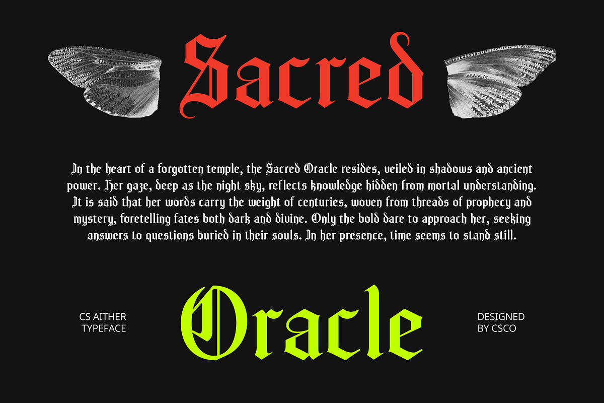 CS Aither – Blackletter Font, a Blackletter Font by Craft Supply Co. (Photo 2 of 8)