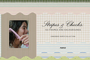 Stripes & Checks: Frames Backgrounds, a Texture Graphic by Purple (Thumbnail 1 of 15)