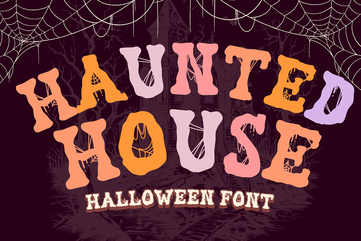 Haunted House is a Halloween font, a Serif Font by Brown Cupple (Photo 1 of 7)