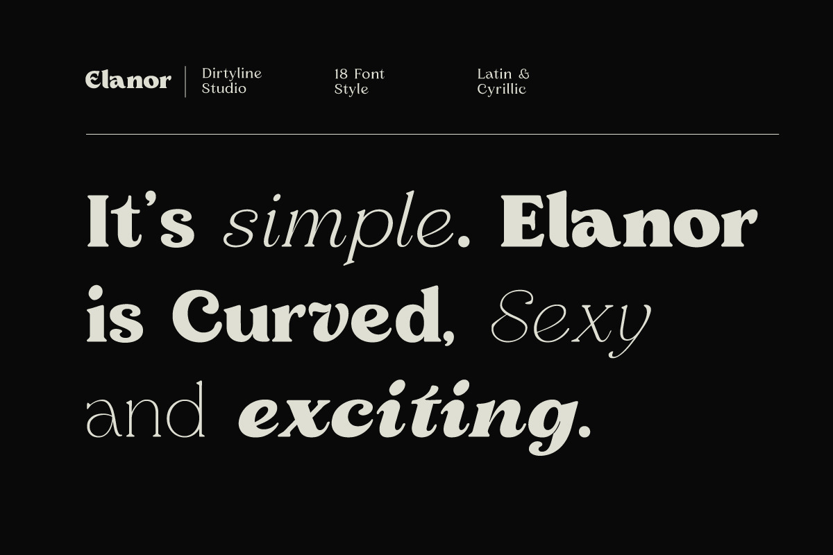 Elanor - Retro Font Classy Elegant, a Serif Font by Dirtyline Studio (Photo 9 of 17)