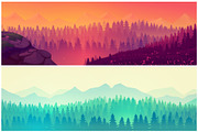 Trendy Vector Landscapes, an Illustration by 2dvillShop (Thumbnail 4 of 5)