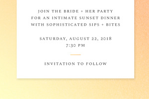 Sunset Dinner Evite PSD Template