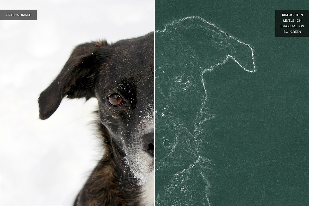Chalk Effect Photoshop Action, an Action Add-On by Medialoot