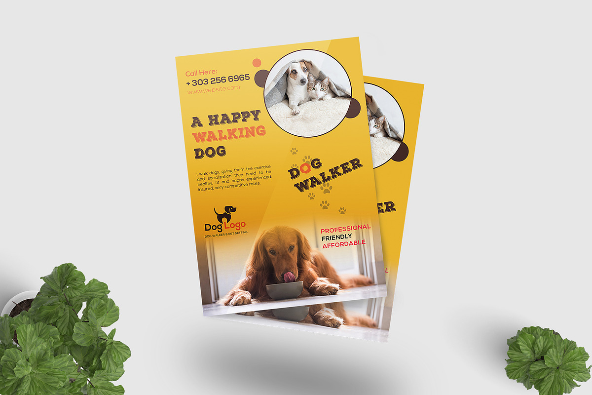 Dog walker Flyer Templates, a Flyer Template by ideaz_sabbir (Photo 6 of 9)