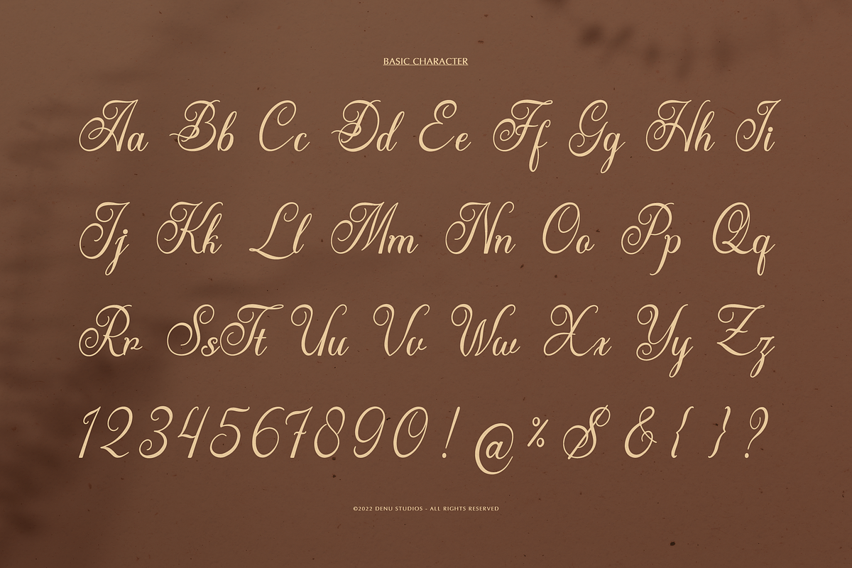 Kollegaly Rosalina Calligraphy Font, a Script Font by Denustudios (Photo 11 of 12)