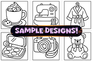Bold and Easy Girl Life Coloring, a Seasonal Illustration by Craftsbeefy (Thumbnail 2 of 4)