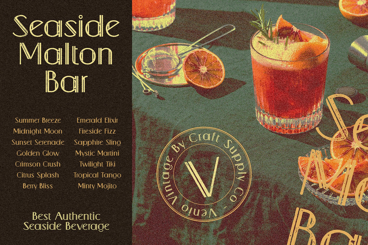 Venio Vintage, a Sans Serif Font by Craft Supply Co. (Photo 8 of 8)