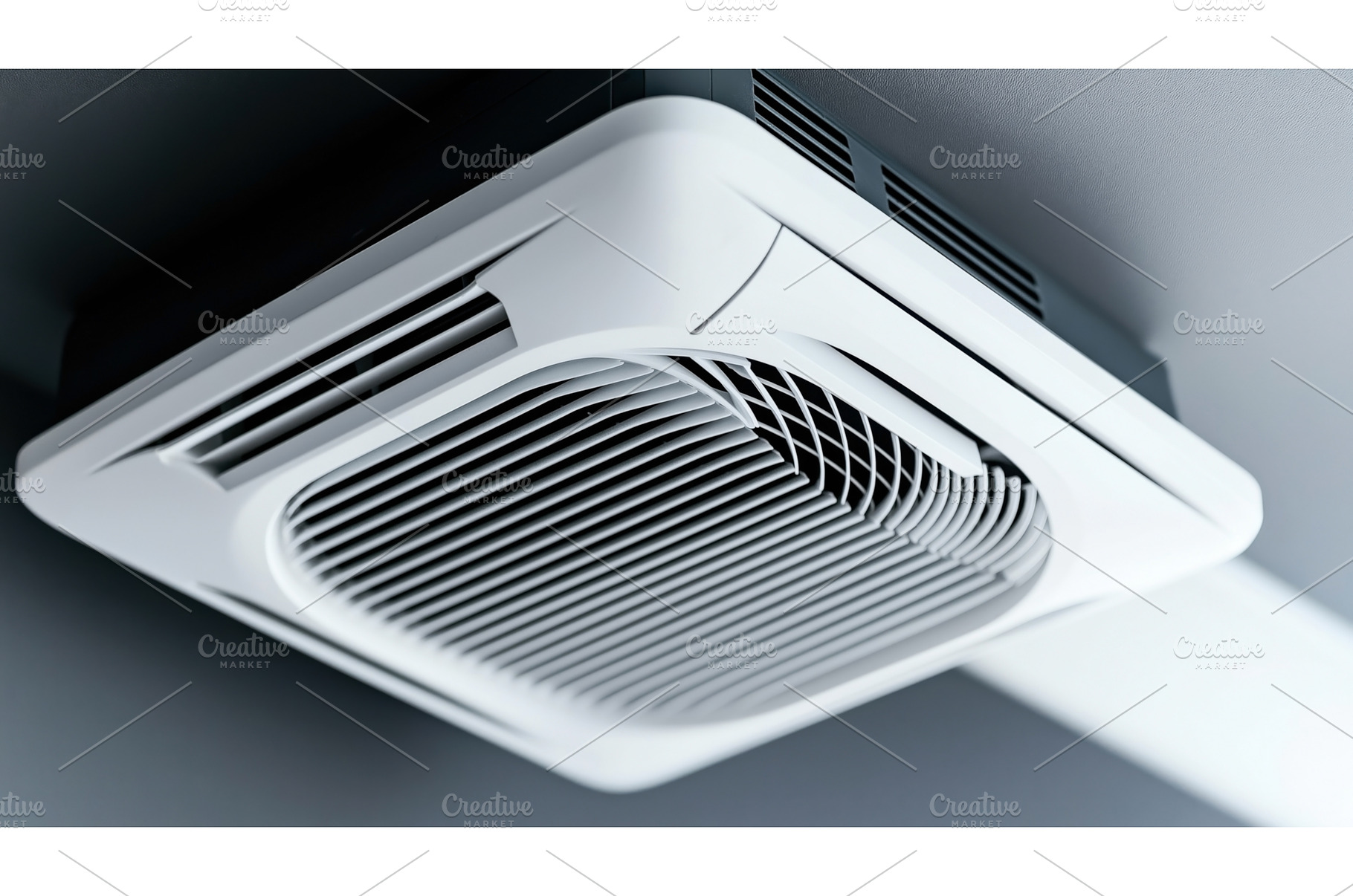 Ceiling-mounted air conditioning, an Architecture Photo by Sergey Kotenev