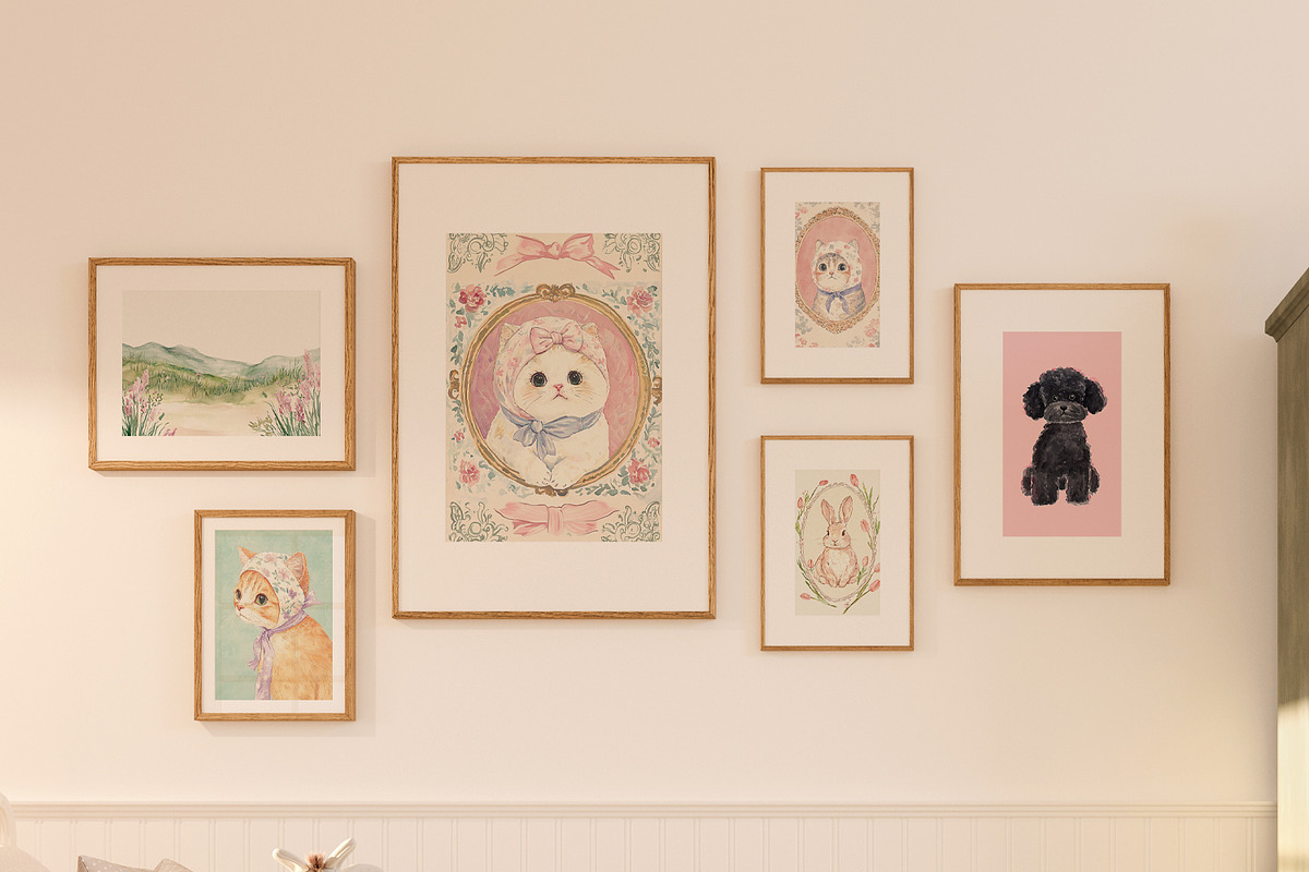 100 Vintage Girly Prints, a Background Graphic by Purple (Photo 2 of 10)
