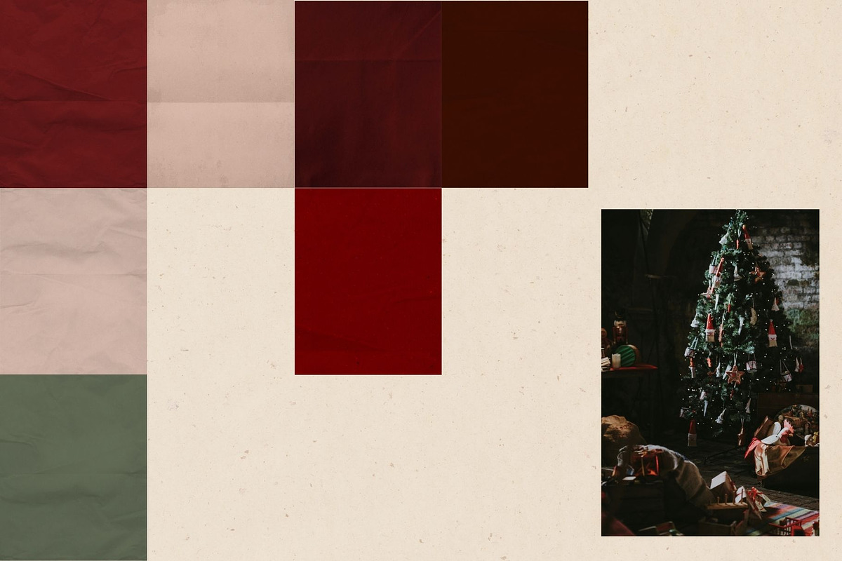 Vintage Christmas Papers & Frames, a Background Graphic by PaperJamLab (Photo 5 of 9)